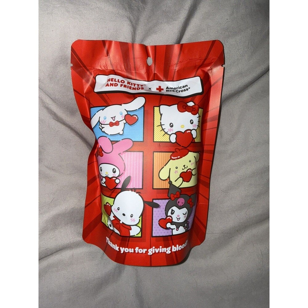 American Red Cross Hello Kitty & Friends Mystery Plush Pouch Red- 2026 Unopened!